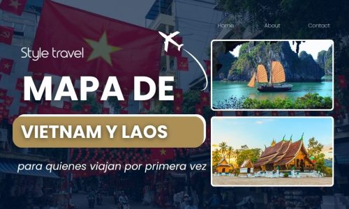 Map of Vietnam and Laos